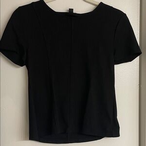 Ann Taylor Factory Black Short Sleeve Top